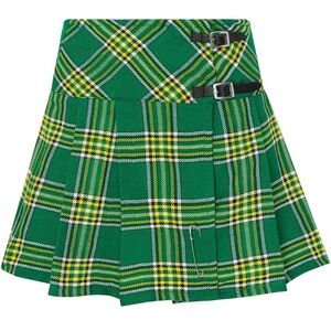 Green Plaid Tartan Skirt